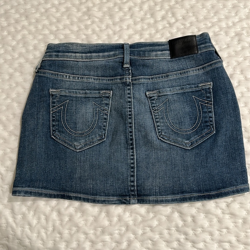 True Religion Vintage Women's Denim Miniskirt - Picture 3 of 7